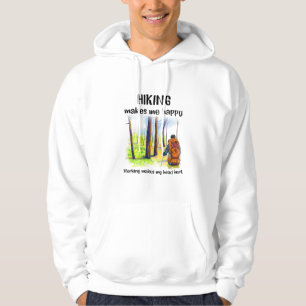 Camper Gift Hiking Makes Me Happy Birthday Hoodie