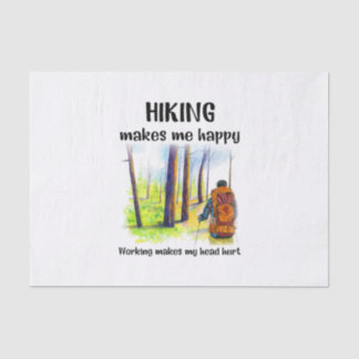 Camper Gift | Hiking Makes Me Happy Birthday Tissue Paper