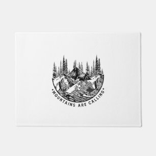 Camper Gift Mountains Are Calling Birthday Doormat