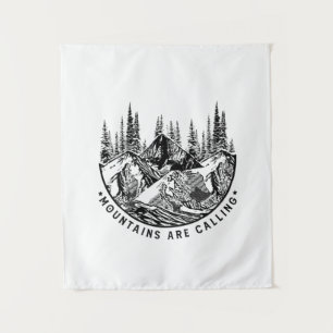 Camper Gift   Mountains Are Calling Birthday Tapestry