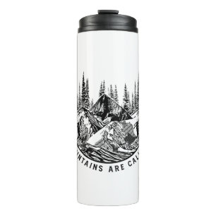 Camper Gift   Mountains Are Calling Birthday Thermal Tumbler