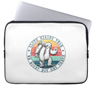 Camper Gift Sloth Hiking Team Birthday Laptop Sleeve
