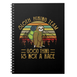 Camper Gift   Sloth Hiking Team Good Thing Xmas Notebook