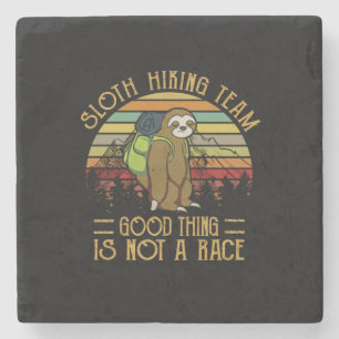 Camper Gift   Sloth Hiking Team Good Thing Xmas Stone Coaster