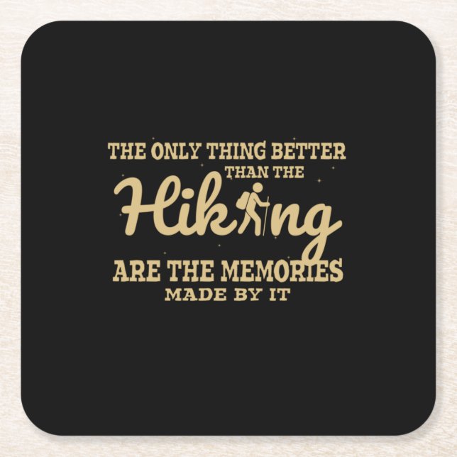 Camper Gift |The Only Thing Better Than The Hiking Square Paper Coaster (Front)