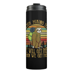 Camper Gift Vintage Sloth Hiking Team Birthday Thermal Tumbler
