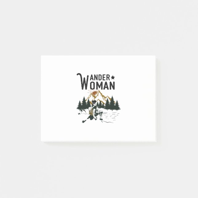Camper Gift | Wander Woman Birthday Post-it Notes (Front)