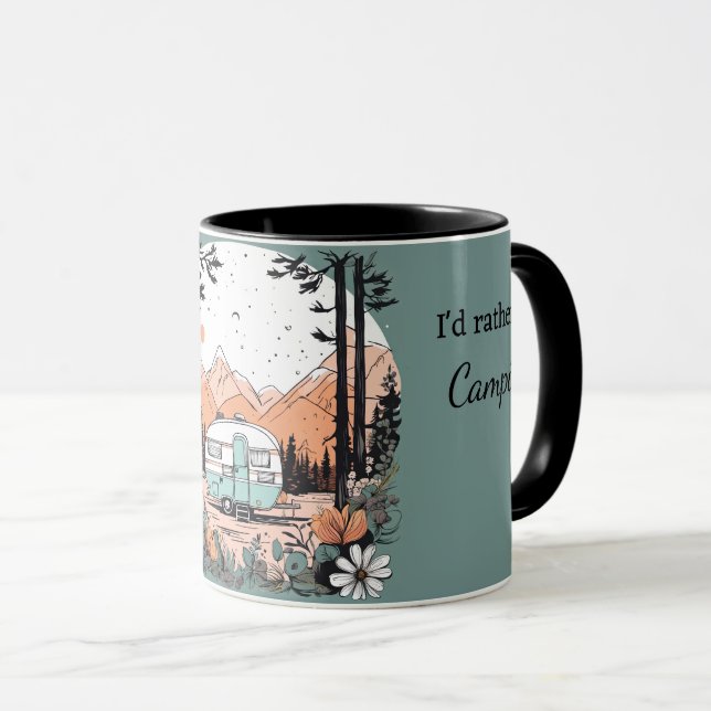 Camper In the Mountains Add Name & Text Gift  Mug (Front Right)