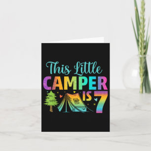 Camper Kids Birthday 7 Years Old Camping 7th B-day Card