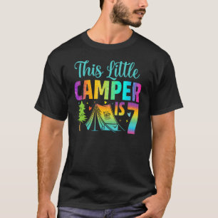 Camper Kids Birthday 7 Years Old Camping 7th B Day T-Shirt