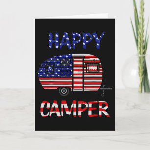 Camper Merica American Happy Pride Flag 4th Of Jul Card