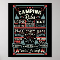 Camper Outdoor Tent Camping Rules