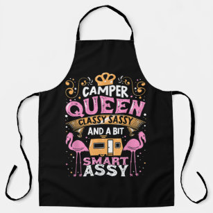 Camper Queen Classy Sassy Funny Camping Apron