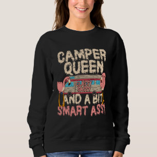 Camper Queen Classy Sassy Smart Assy Funny Flaming Sweatshirt