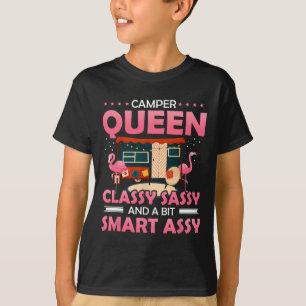 Camper Queen Cly Sy And A Bit Smart Y Funny Campin T-Shirt
