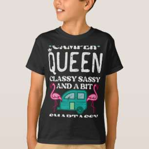 Camper Queen Cly Sy Smart Camping Rv Women Girls T T-Shirt