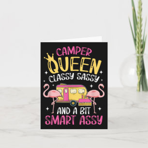 Camper Queen Cly Sy Smart Funny Women Girls Campin Card