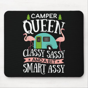Camper Queen Cly Sy Smart Funny Women Girls Campin Mouse Pad