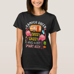 Camper Queen Cly Sy Smart Y Cool Camping Gift Rv  T-Shirt