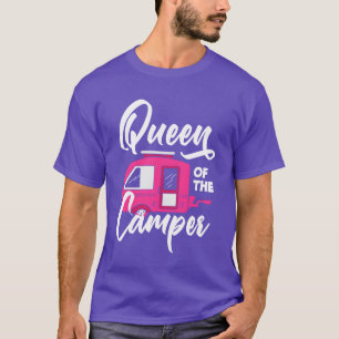 Camper Queen Women Girls Camping funny T-Shirt