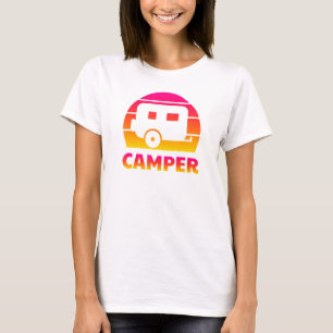 Camper Retro Sun - Camping Trailer Travel Fun T-Shirt