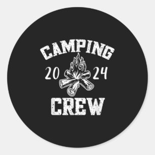 Camper Road Trip Family Matching Group Camping Cre Classic Round Sticker