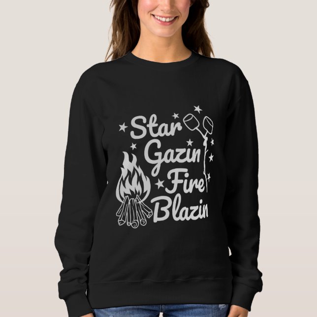 Camper - Star Gazin Fire Blazing Tee Campfire In S (Front)
