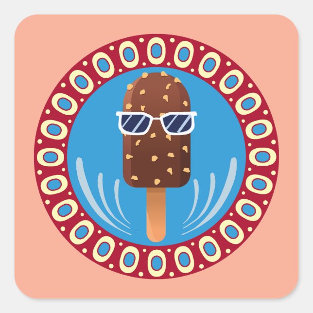 camper stuff square sticker (Front)