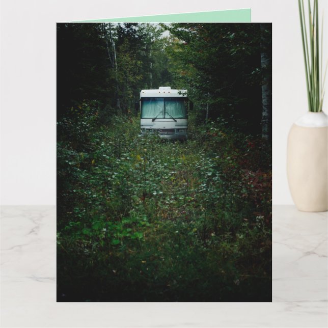 CAMPER TRAILER FUNNY BIRTHDAY GREETING CARD (Front)