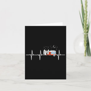 Camper Trailer Teardrop Heartbeat Rv Camping Card