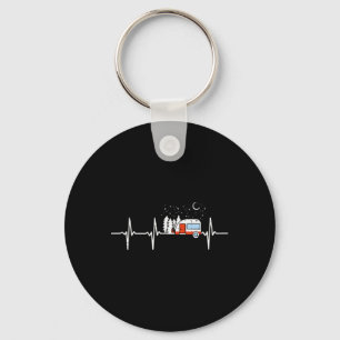 Camper Trailer Teardrop Heartbeat Rv Camping  Key Ring