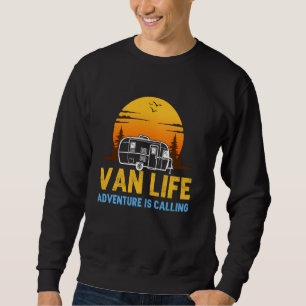 Camper Van Life Campfire Camping Trip Adventure Mo Sweatshirt