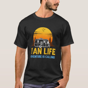 Camper Van Life Campfire Camping Trip Adventure Mo T-Shirt