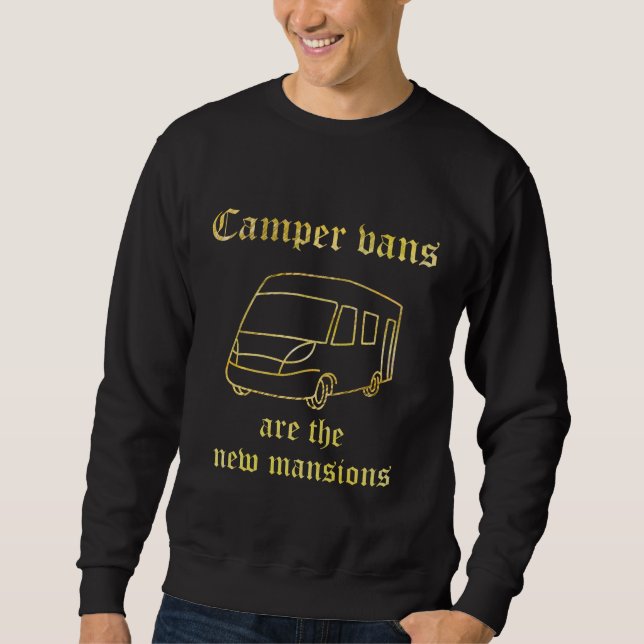 Camper Vans New Mansions Gold Sweatshirt (Front)