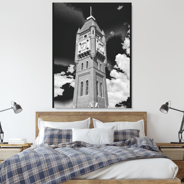 Camperdown Clock Tower Keeper of Time  Canvas Print (Insitu(Bedroom))