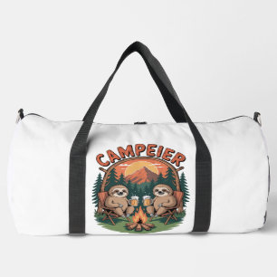 Camperier Sloths Campfire Relaxing Outdoors Duffle Bag