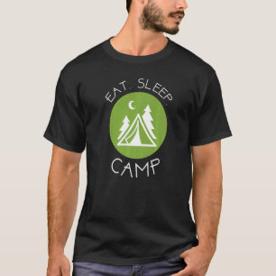 Camper's Eat Sleep And Camp Repeat Outdoor Adventu T-Shirt