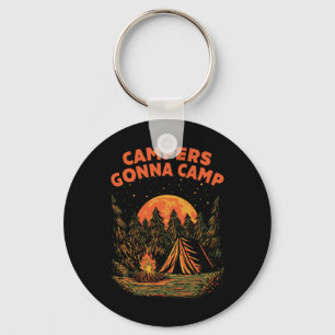 Campers Gonna Camp Summer Vacation Tropical Trip C Key Ring