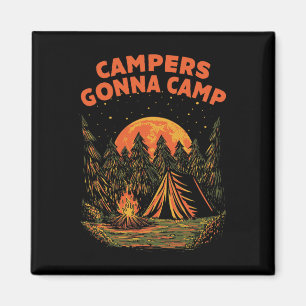 Campers Gonna Camp Summer Vacation Tropical Trip C Magnet