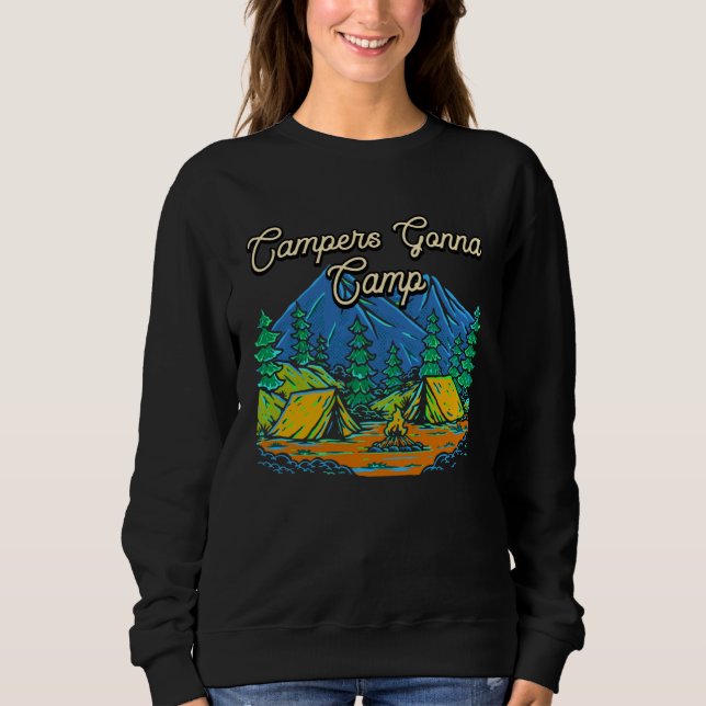 Campers Gonna Camp Summer Vacation Tropical Trip C Sweatshirt (Front)