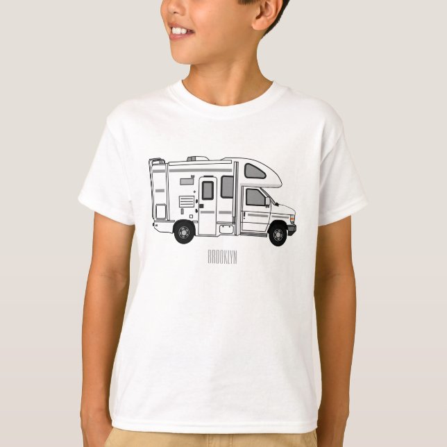 Campervan cartoon illustration T-Shirt (Front)