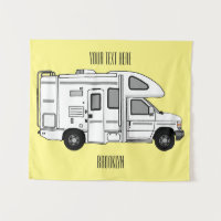 Campervan cartoon illustration