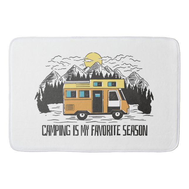 Campervan Mountain Retreat Bath Mat (Front)
