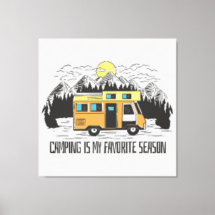 Campervan Mountain Retreat Canvas Print