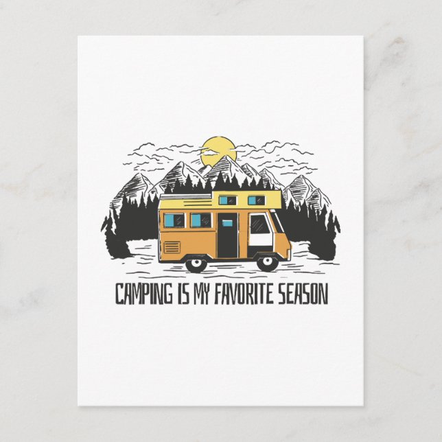 Campervan Mountain Retreat Enclosure Card (Front)