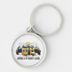 Campervan Mountain Retreat Key Ring