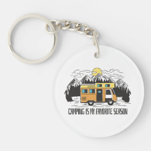 Campervan Mountain Retreat Key Ring