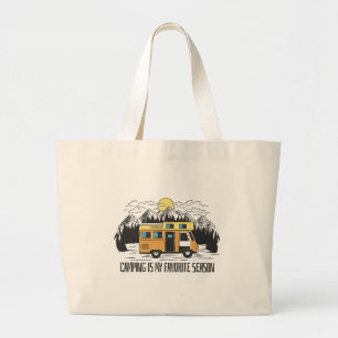 Campervan Mountain Retreat Large Tote Bag