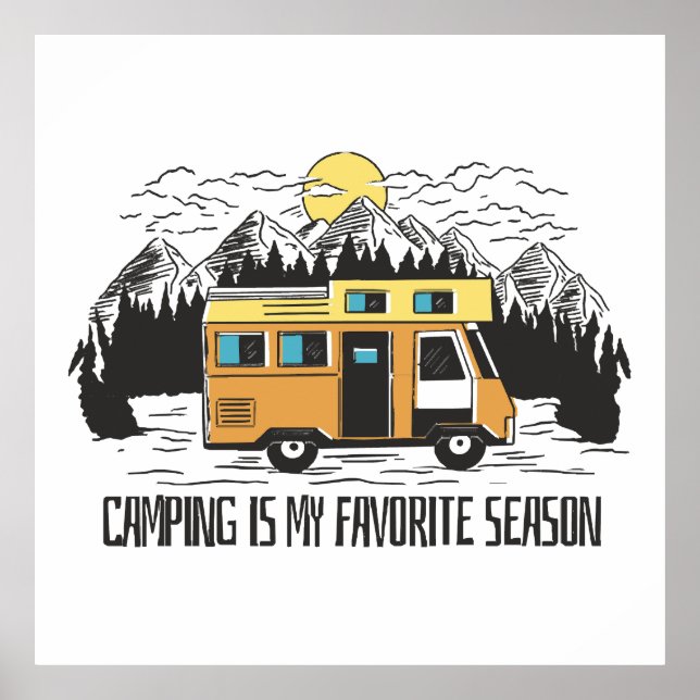 Campervan Mountain Retreat Poster (Front)