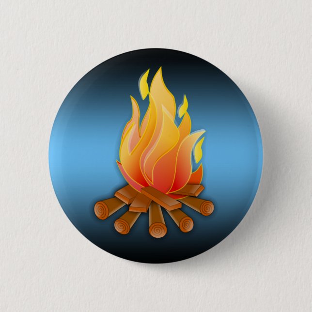 CAMPFIRE 6 CM ROUND BADGE (Front)